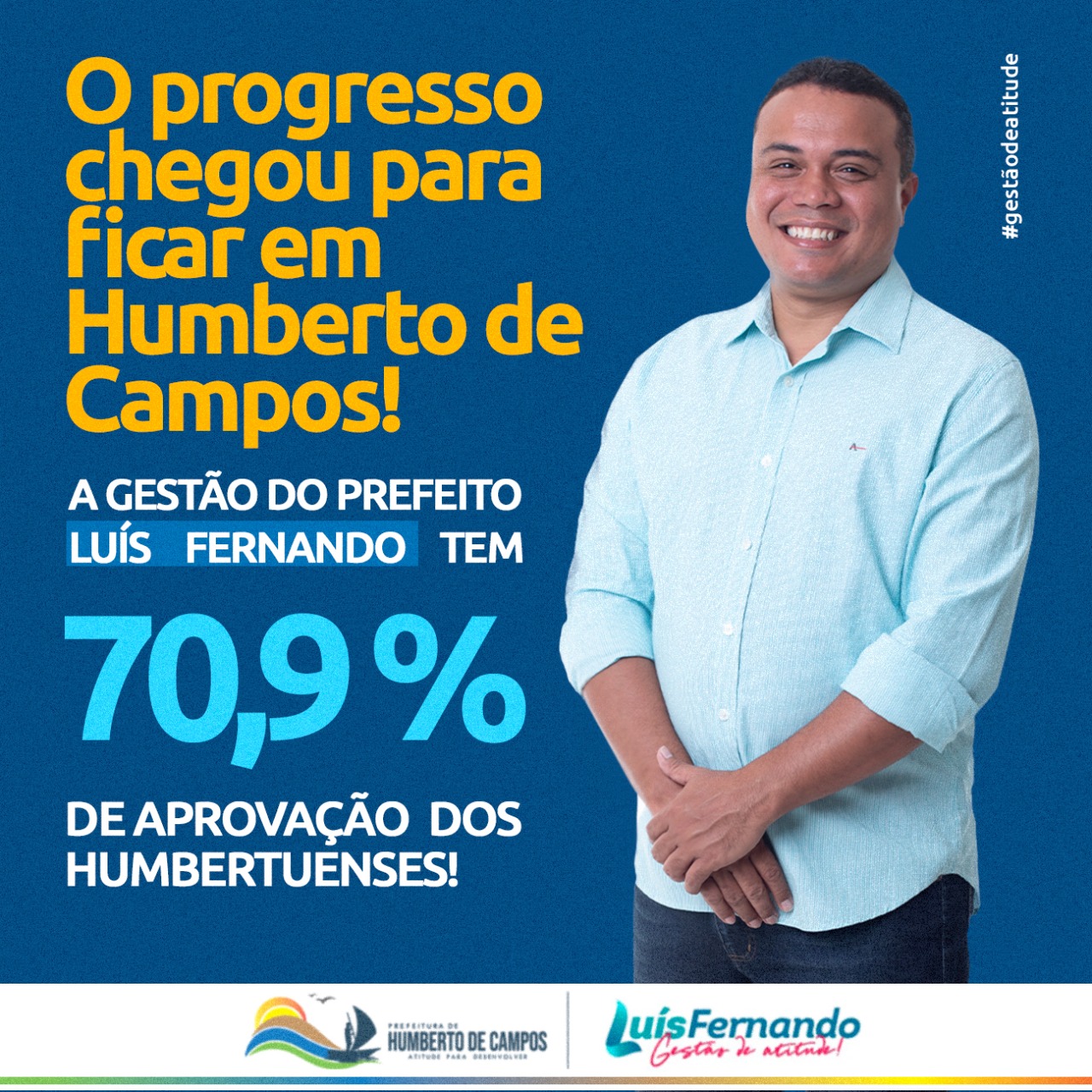Gestão do prefeito Luis Fernando recebe aprovação de 70,9% dos humbertuenses, revela pesquisa do instituto Prever