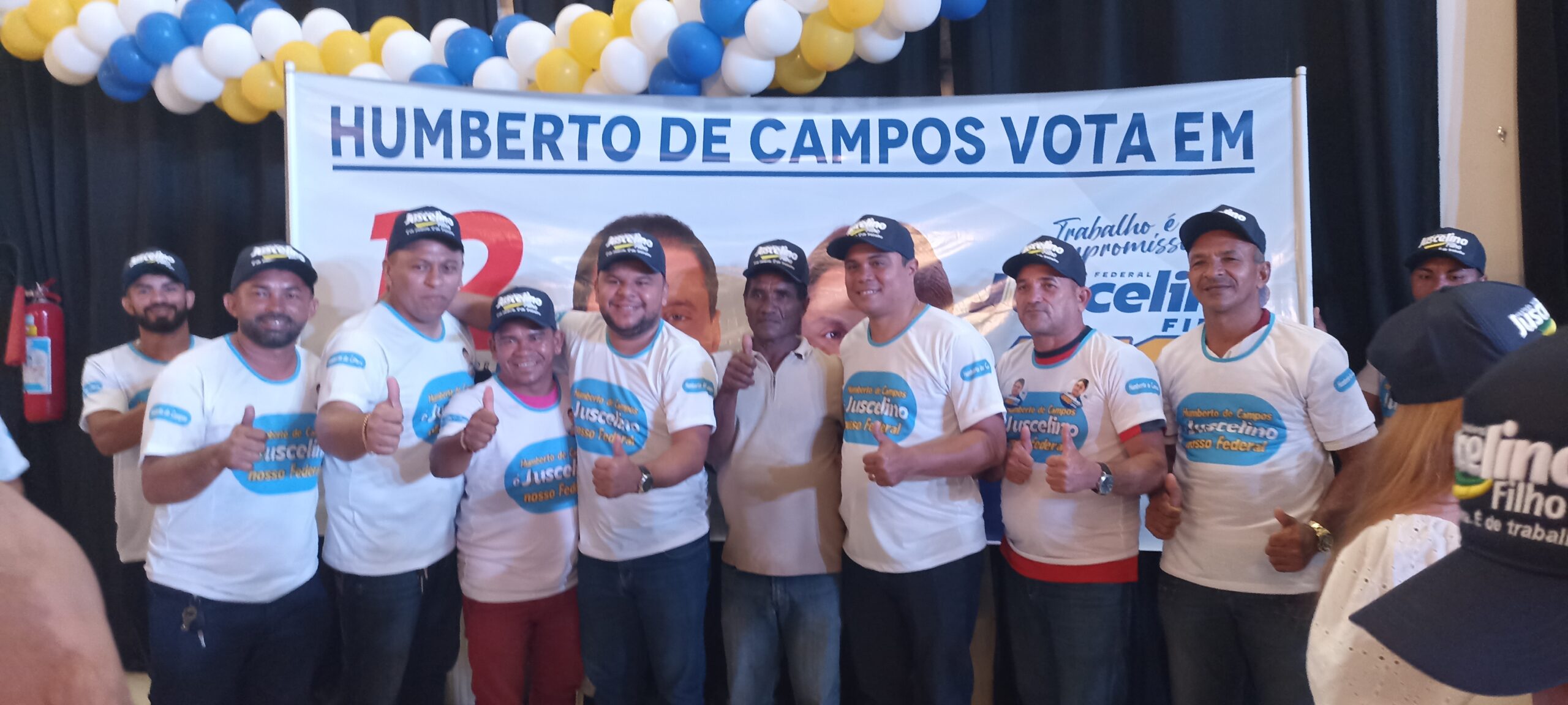Prefeito de Humberto de Campos, Luís Fernando e sua caravana participaram do lançamento da campanha do deputado federal Juscelino Filho na capital