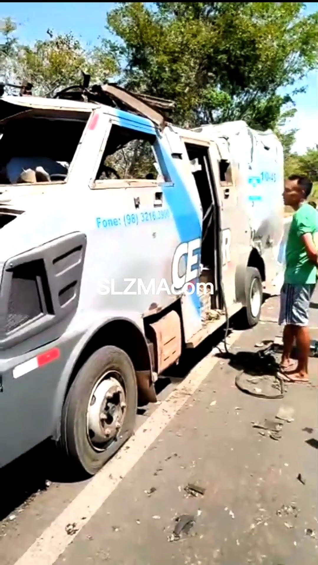 Criminosos armados atacam e explodem carro-forte no Maranhão; VÍDEO