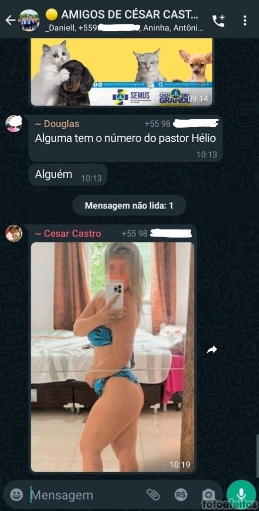 Prefeito do Maranhão erra grupo e manda fotos de mulher seminua para grupo de WhatsApp
