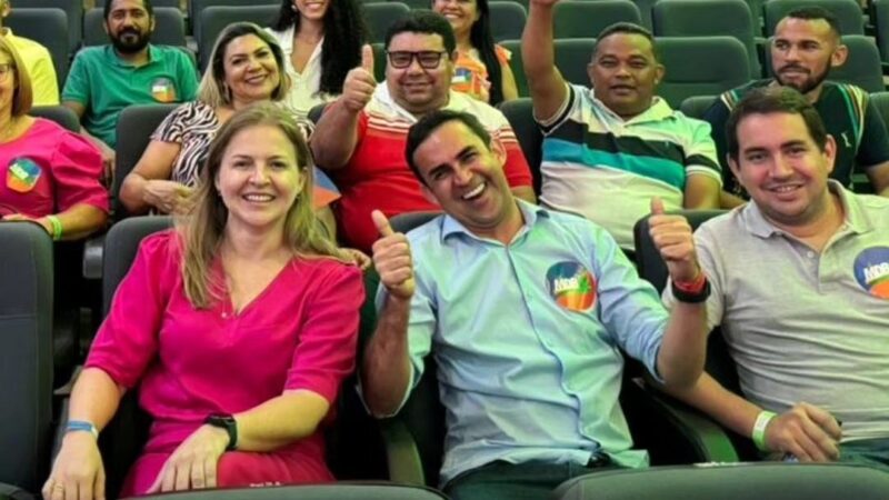 Em convenção lotada do MDB, prefeito Wallas Rocha de São Benedito do Rio Preto (MA) destacou a grandiosidade do evento e transmitiu seus votos de sucesso a Marcus Brandão