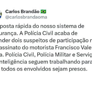 Polícia acaba de prender dois envolvidos na morte do motorista de ônibus em São Luís